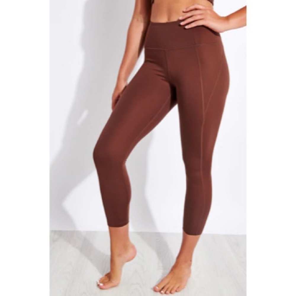 Girlfriend Collective Brown High Waist Capri Leggings